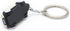 Keyring with MINI Silicone Model, Stylish Cute Adorable, Silver Chain, Achromatic Colors-white,gray...