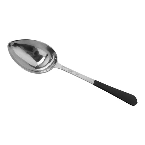 G.E.T. Enterprises 8 oz. Stainless Steel Solid Spoon with Cool-Grip Handle Dishwasher Safe Stainless Steel Serving Utensils Collection BSRIM-33 (P...