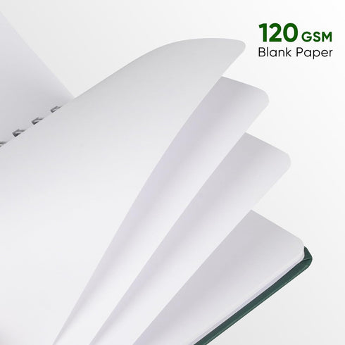 BLUMOST Spiral Sketchbook for Drawing, 120gsm Sketch Book for Sketching, Artist Drawing Blank Paper Notebook for Kids Adults Beginners, Inner Pock...