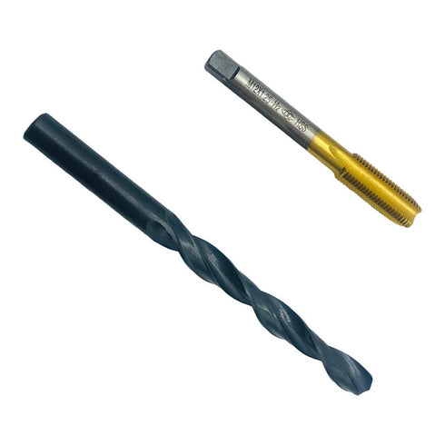 M12 X 1.25 Tap RH Titanium Coated Right Hand with 10.8mm Drill Bit M12x1.25 Tap Machine, M12x1.25 Metric Thread Tap RH Titanium Coated Tool Drill ...