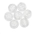 dophee 100pcs Plastic White Buttons for Crafts, 4 Holes Round Clear Sewing Buttons for Clothing Shirt Jeans Clothes DIY and Holiday Decoration - 1...