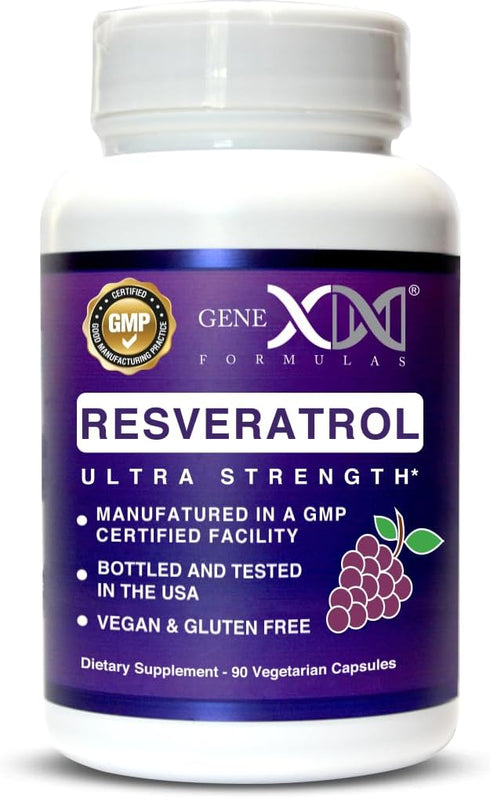 GENEX Resveratrol Supplement Japanese Knotweed 1500mg, Organic Trans-Resveratrol Capsules with BioPerine for Absorption, Gluten-Free, Vegan Supple...