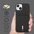 MZELQ TPU Wallet Compatible with iPhone 15 Case 2023, Card Holder Camera Protection Cover + Screen Protector, Push-able Card Slot Silicone Soft Ca...