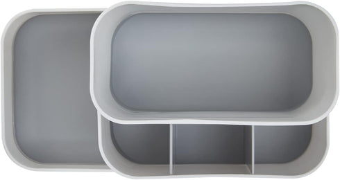 LETURE Desktop Storage Organizer, Pen Pencil Card Holder Box Container for Desk, Office Supplies, Vanity Table (White)...