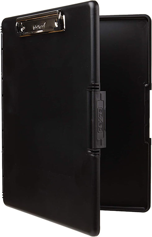Dexas Slimcase 2 Storage Clipboard with Side Opening, Black, Office Supplies Clipboards to Organize, Carry and Store, A4 Holder, Combine Style and...