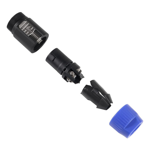 4-Pole 4Pin NL4FC Connector Ohm Plug Speaker Audio Cable Plug Adapter Compatible with Neutrik Speakon NL4FC, NL4FX, NL2FC (5pcs Orange + 5pcs Blue...