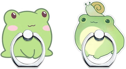 Phone Ring Holder Stand,Cute Phone Ring Stand Holder 360 Rotation Finger Ring Grip Stand for Cellphones,Smartphones and Tablets (2 Pack Frog Phone...