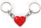 Heart Keychain Set, Red Heart Keychain Small Brick Heart Keychain for Couples, 2Pcs Matching Heart Decorations Valentines Gift for Girlfriend Boyf...