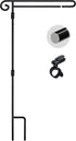 Garden Flag Stand,Metal Garden Flag Holder,Yard Flag Holder For Small Garden Flags 12 x 18,Yard Sign Garden Flag Stake For Outside,Small Garden Fl...