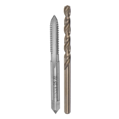 uxcell Tap & Bit Sets, M6 x 1.25 H2 Left Hand Straight Flute Machine Thread Milling Tap, 4.7mm M35 Cobalt High Speed Steel (HSS-CO) Twist Drill Bi...
