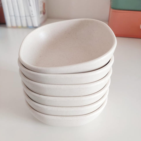 4.5 Oz Bamboo Fiber Pinch Bowls, 3.75" Small Dessert bowls, Snack Bowls, Prep Bowls, Dipping Sauce Cups, Dishwasher & Microwave Safe, Set of 6...