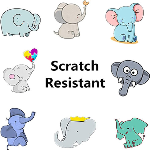 Cute Stickers Elephant Stickers Waterproof Vinyl Stickers Scrapbooking Stickers Scrapbook kit for Skate, Moto, Luggage, Water Bottles, Guitar...