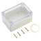 LeMotech ABS Plastic Junction Box Dustproof Waterproof IP65 Electrical Enclosure Box Universal Project Enclosure Grey with PC Transparent Clear Co...