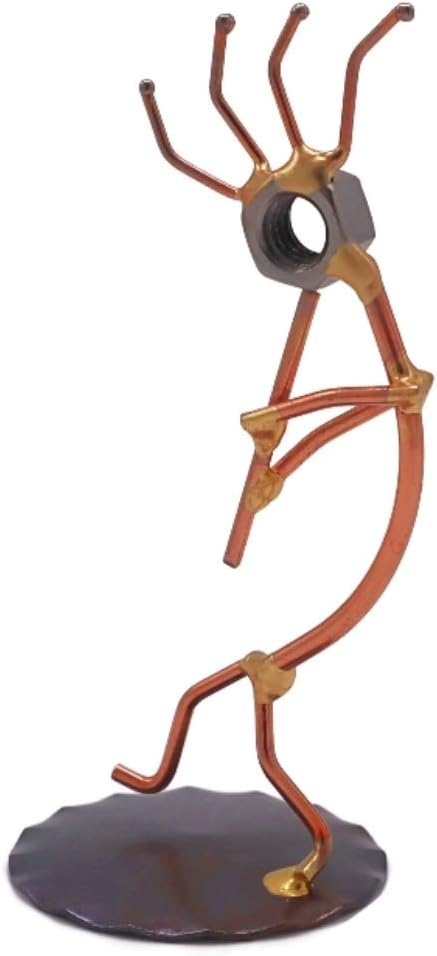 Kokopelli Collectible Handmade Metal Art Figurine, Desk Accessories, Trophy, Boss Gift, Office Décor, Business Professional, Fertility Deity...