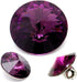 6-pcs 12mm Austria Crystal 1122 Rivoli Button with Shank, SW-1122BT (Amethyst)...