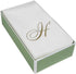 Caspari White Pearl & Gold Paper Linen Guest Towel Napkins in Letter H - Pack of 24...