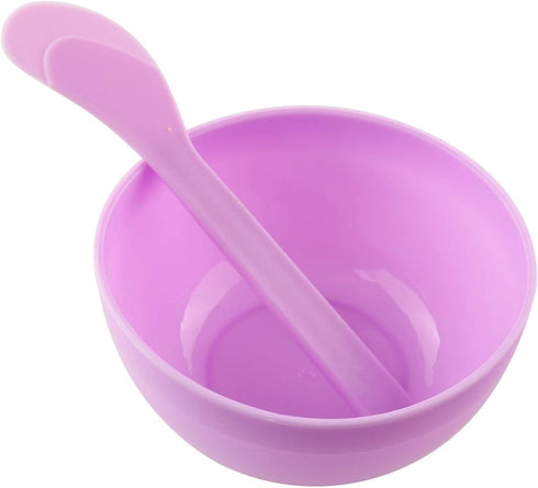 Tegg DIY Slime Making Tools 5PCS Purple PP Plastic Glue Mixing Bowls with 5PCS Glue Mixing Spoons for Funny Craft Making Arts...