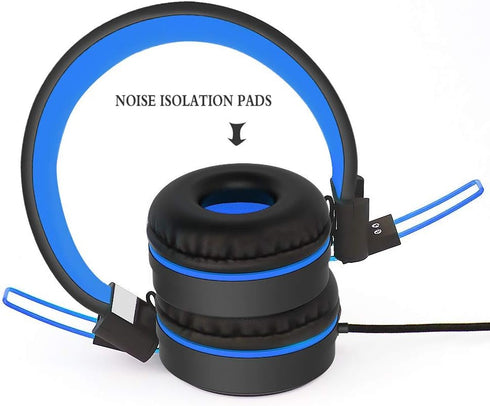 ELECDER i37 Kids Headphones Children Girls Boys Teens Foldable Adjustable On Ear Headphones 3.5mm Jack Compatible Cellphones Computer MP3/4 Kindle...