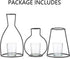 Nuptio Set of 3 Creative Desktop Planter Set with Glass Cup Vases Iron Metal Stand for Water Planting Flower Arrangement Decoration Gift for Home ...