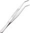 MMOBIEL Stainless Steel Tweezers 20cm / 8inch with curved 60 Degree Serrated Tip Professional Multi Purpose Tongs Tool for Industrial work, Labora...