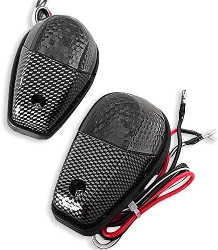 HTTMT MT224-012-CN+SM Smoke Flush Mount Turn Signals Blinker Light Compatible with Universal Sportbikes...