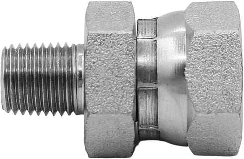 (2-PACK) 1404-04-08 Hydraulic Hose Adapter Fitting 1/4" Male (1/4"-18NPTF) × 1/2" Female Swivel (1/2"-14NPSM) SAE Straight Pipe Joints Tube Connec...