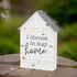 Rustic House-Shaped Mini Wood Block Sign (I Choose to Stay Home) 3"W x 4"H x 1"D...