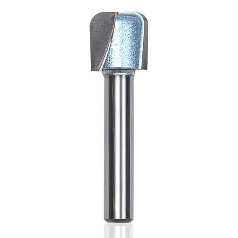 KEENTECH Router Bits, Carbide Tipped Dish Carving Bit for Edge Forming, Industrial Grade Blue Cutting Tools for Woodworking (1/4 Inch Shank x 1/2 ...