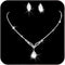 Yean Wedding Jewelry Set Silver Bridal Necklace Set Costume Jewelry Rhinestone Necklaces and Earring for Bride and Women...