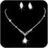 Yean Wedding Jewelry Set Silver Bridal Necklace Set Costume Jewelry Rhinestone Necklaces and Earring for Bride and Women...