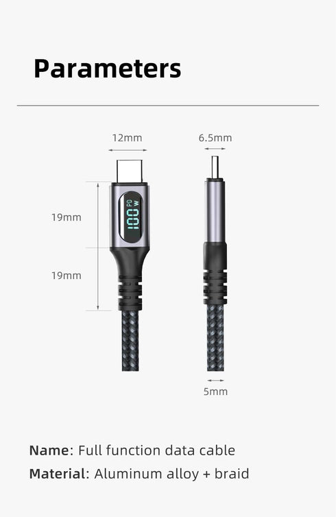 USB 4 Cable with LED Display, 3.3ft USB C 240W Fast Charging Cable with 8K@60Hz 40Gbps Data Transfer USB C Cable Compatible with iPhone15,MacBook,...