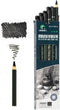 Marie's Artist Charcoal Pencil 12 Piece Set, Soft Black Paper Handle Charcoal Pencils for Drawing and Sketching...