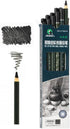 Marie's Artist Charcoal Pencil 12 Piece Set, Soft Black Paper Handle Charcoal Pencils for Drawing and Sketching...