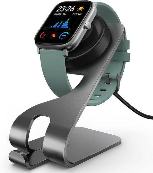 for Amazfit GTR 3 Pro Charger Stand, Premium Aluminum Charing Dock Station with 5ft 150cm USB Charging Cable for Amazfit Smart Watch GTS 3 GTR 3/3...