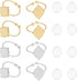 UNICRAFTALE 2 Colors 16Pcs DIY Blank Dome Ring Making Kit Adjustable Oval Cabochon Ring Blanks Stainless Steel Open Cuff Ring Settings Frame Tray ...