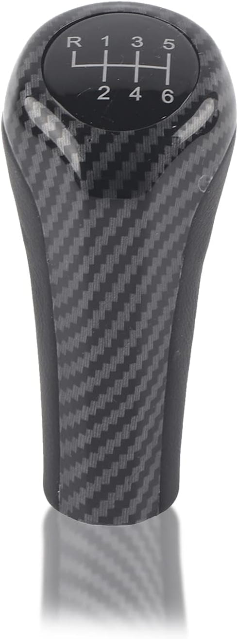 Keenso X3 6 Speed Shift Knob, Stick Head Gaiter Gearstick Gaitor Boot for E90 E91 E92 X1 X3 X5 X6 Carbon Fiber Color...