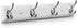 Coat Rack Wall Mounted White, 17" Wooden Modern Wall Coat Hanger with 4 Hooks, Heavy Duty Zinc Alloy Wall Hook Rack for Hanging Coats, Keys, Bags,...