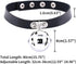 Multicolor PU Simulated Leather Silver-tone 4cm Large Bell Pendant Neckband Choker Necklace...