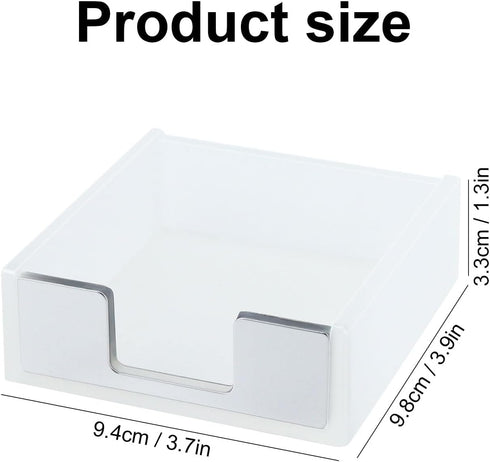 MultiBey Sticky Notes Memo Pad Holder Dispenser Rose Gold with Clear Desk Supplies Organizer Accessories for Office Home Schools (White)...
