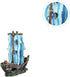 Housoutil Aquarium Submarine Ornaments Pirate Fish Tank Scenery Decoration Desk Topper Tabletop Pirate Decor Aquarium Boat Wreck Aquarium Decorati...