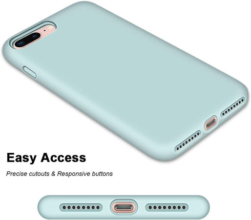 Anuck iPhone 8 Plus Case, iPhone 7 Plus Case, Soft Silicone Gel Rubber Bumper Case Microfiber Lining Hard Shell Shockproof Full-body Protective Ca...