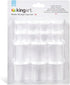 KINGART Clear Multi-Purpose Plastic Storage Cups with Removable Lid for Paiint, Art and Crafts Supplies, Set of 14 in 2 sizes...