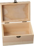 Unfinished Wooden Box,5.9x3.9x3.1In Storage Box with Hinged Lid,Crafts DIY Box for Jewelry Home Deocration...