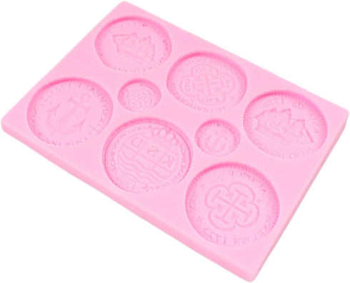 Treasure Coins Silicone Mold Coin Fondant Molds For Cake Decoration Cupcake Topper Chocolate Candy Polymer Clay Gum Paste...