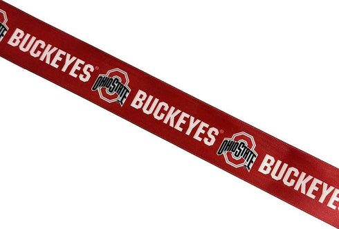 1.5" Ohio State Ribbon, Licensed by Offray Ribbon - Officially Licensed (Red - 5 Yards (15 Feet))...