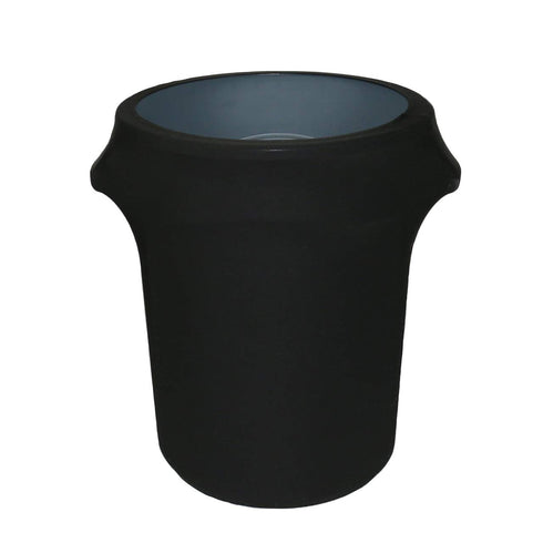 YOUR CHAIR COVERS - 32 Gallon Stretch Spandex Fitted Trash Can/Waste Container Cover - Black...