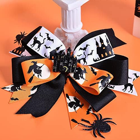 1'' x 25Yards Halloween Wired Edge Ribbon Halloween Handmade DIY Heat Transfer Ribbon Threaded Belt Ribbed Ribbon Satin Ribbon Holiday Decoration ...