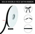 TONIFUL 3/8 Inch x 100yds Black Satin Ribbon Thin Solid Fabric Ribbons Roll for Gift Wrapping Invitation Floral Hair Balloons Craft Sewing Party W...