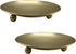 2Pcs Iron Plate Candle Holder Set - 4.33 Inch Decorative Pedestal Candle Stands for Home, Wedding, and Birthday Parties - Elegant Gold Candle Hold...