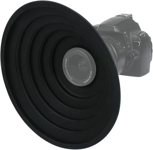 DS. DISTINCTIVE STYLE Rubber Lens Hood Anti Reflection Reversible Collapsible Lens Hood Compatible with Nikon/Canon/Pentax/Sony 50-65mm Camera Len...